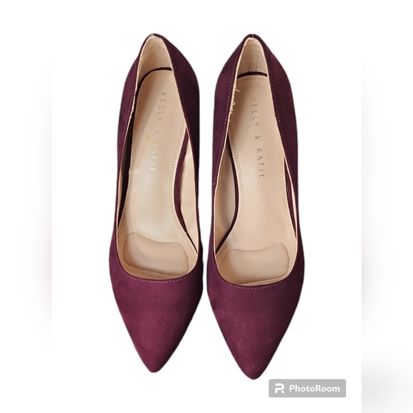 Kelly & Katie Rosewell Pumps Sz 8 Burgundy - Picture 7 of 7